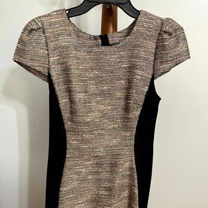 Form fitting metallic dress